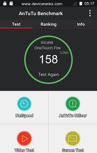 AnTuTu telefon Alcatel OneTouch Fire AnTuTu Alcatel OneTouch Fire