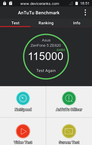 AnTuTu Asus ZenFone 5 ZE620KL