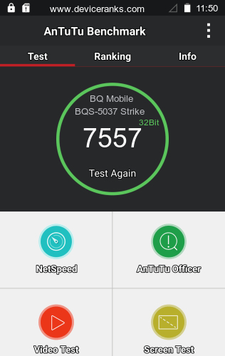 AnTuTu BQ Mobile BQS-5037 Strike Power 4G