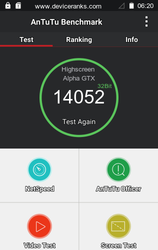 AnTuTu Highscreen Alpha GTX