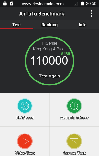 AnTuTu HiSense King Kong 4 Pro
