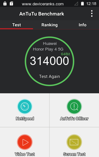 AnTuTu Huawei Honor Play 4 5G