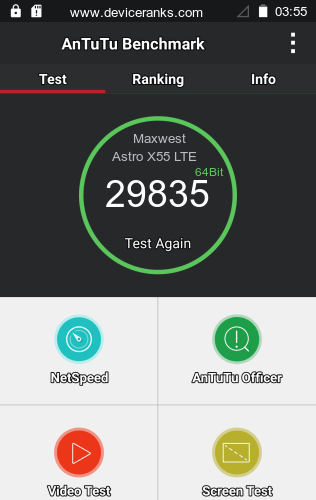 AnTuTu Maxwest Astro X55 LTE