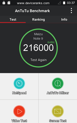 AnTuTu Meizu Note 9