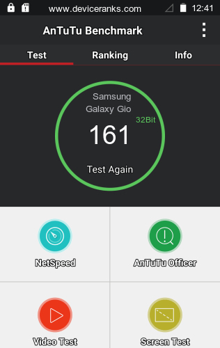 AnTuTu mobile phone Samsung Galaxy Gio AnTuTu Samsung Galaxy Gio