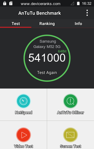 AnTuTu Samsung Galaxy M52 5G