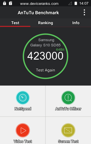 AnTuTu Samsung Galaxy S10 SD855