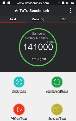 AnTuTu Samsung Galaxy S7 Active test result