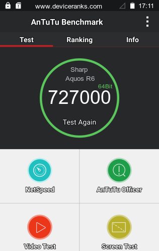 AnTuTu Sharp Aquos R6