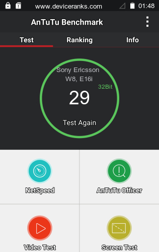 AnTuTu Sony Ericsson W8, E16i