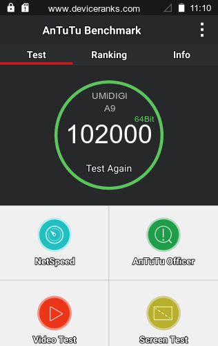AnTuTu telefon UMiDIGI A9 AnTuTu UMiDIGI A9