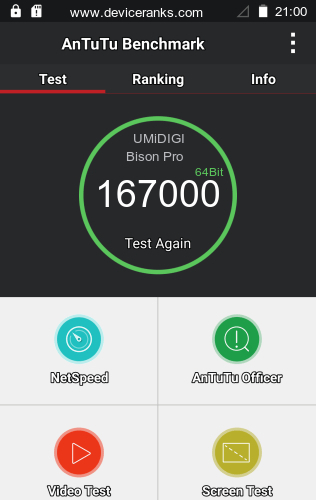 AnTuTu cep telefonu UMiDIGI Bison Pro AnTuTu UMiDIGI Bison Pro