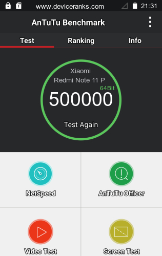 AnTuTu Xiaomi Redmi Note 11 Pro