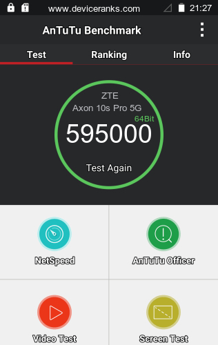 AnTuTu ZTE Axon 10s Pro 5G