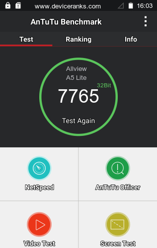 AnTuTu mobile phone Allview A5 Lite AnTuTu Allview A5 Lite
