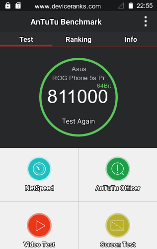 AnTuTu telefon komórkowy Asus ROG Phone 5s Pro AnTuTu Asus ROG Phone 5s Pro
