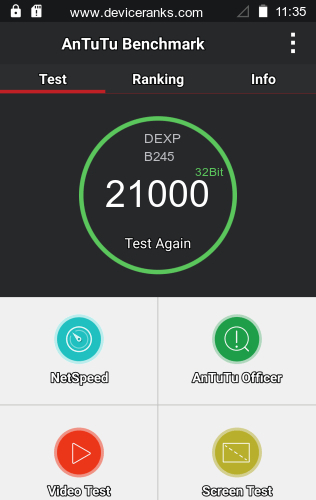 AnTuTu handy DEXP B245 AnTuTu DEXP B245