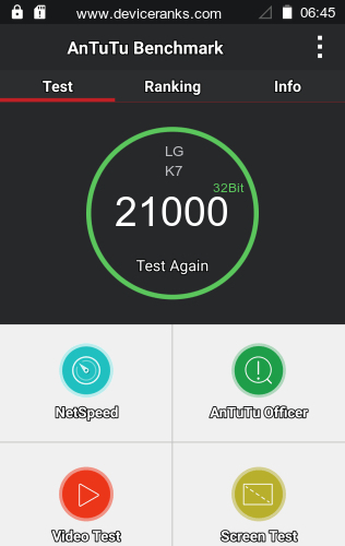 AnTuTu el teléfono móvil LG K7 AnTuTu LG K7