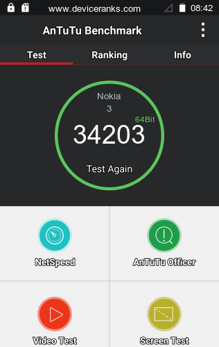 AnTuTu el teléfono móvil Nokia 3 AnTuTu Nokia 3