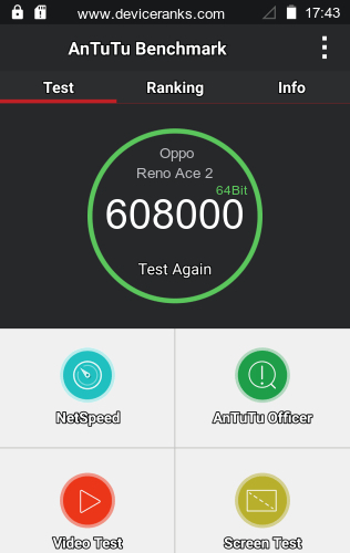 AnTuTu el teléfono móvil Oppo Reno Ace 2 AnTuTu Oppo Reno Ace 2