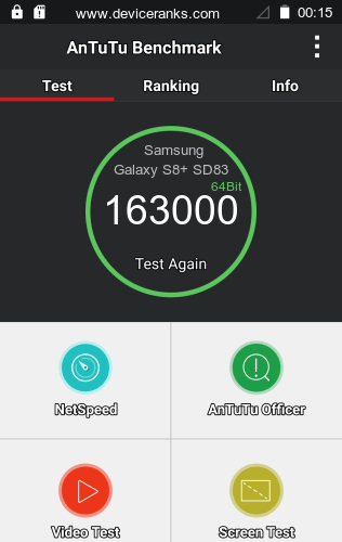AnTuTu el teléfono móvil Samsung Galaxy S8+ SD835 AnTuTu Samsung Galaxy S8+ SD835